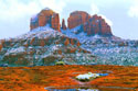 Sedona Red Rocks and Winter Snow