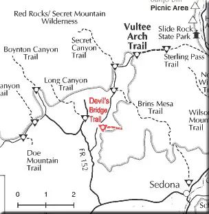 Map To Devil's Bridge
