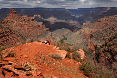 Picture Overlooking Bright Angel Plateau Trail Grand Canyon
