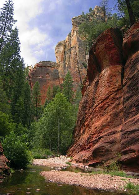 Creek Running Through Red Rocks